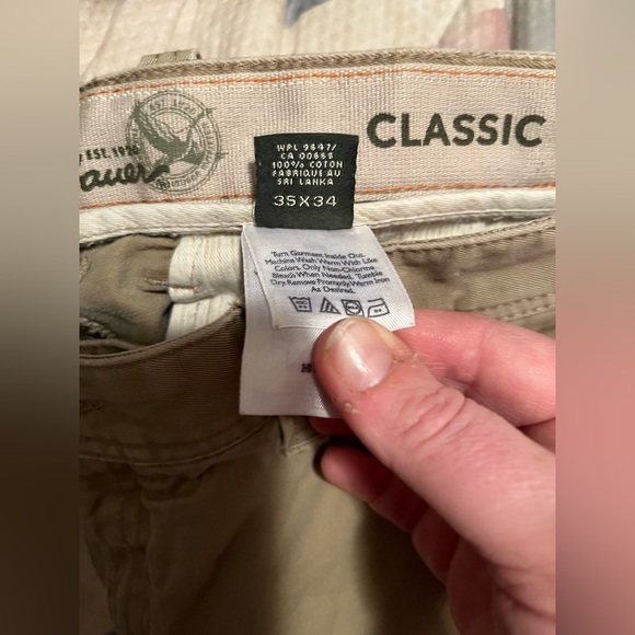 Eddie Bauer Men's Classic Fit Khaki Chinos 35x34 - Picture 11 of 13